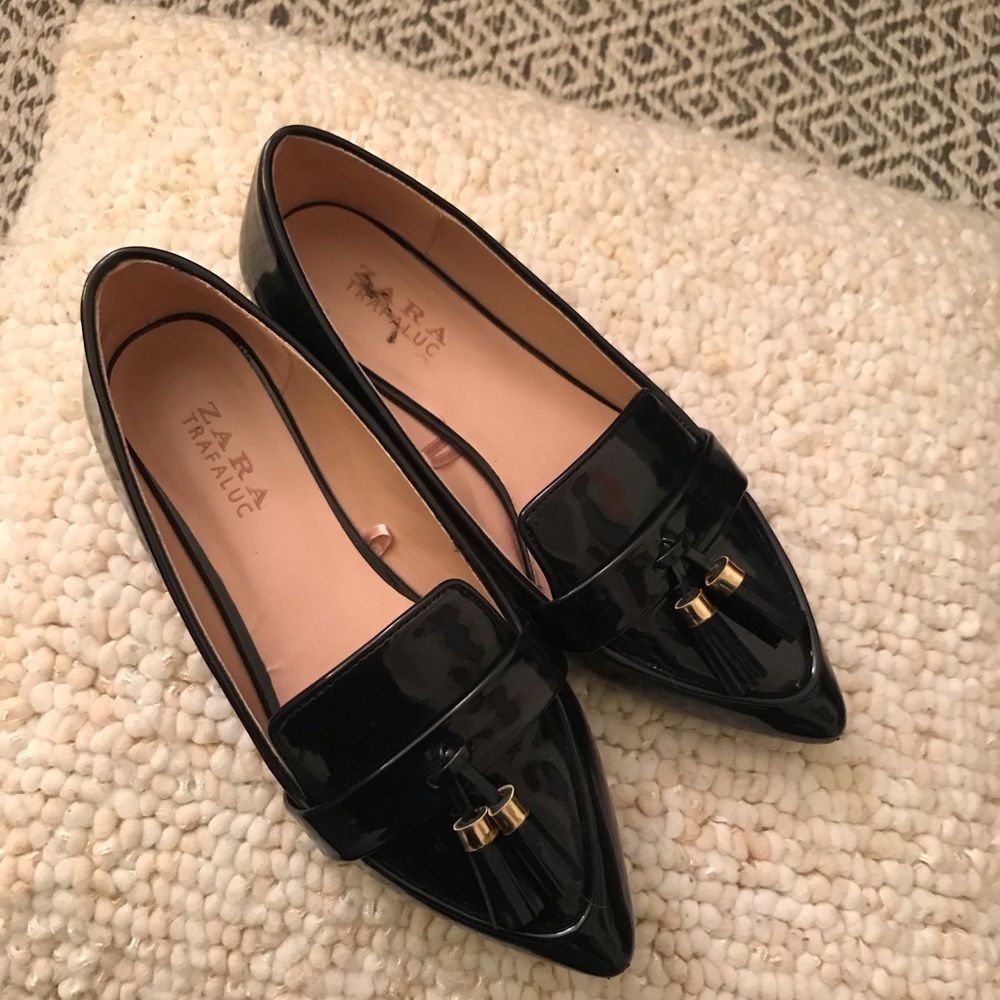Zara Trafaluc Tassel Leather Loafer